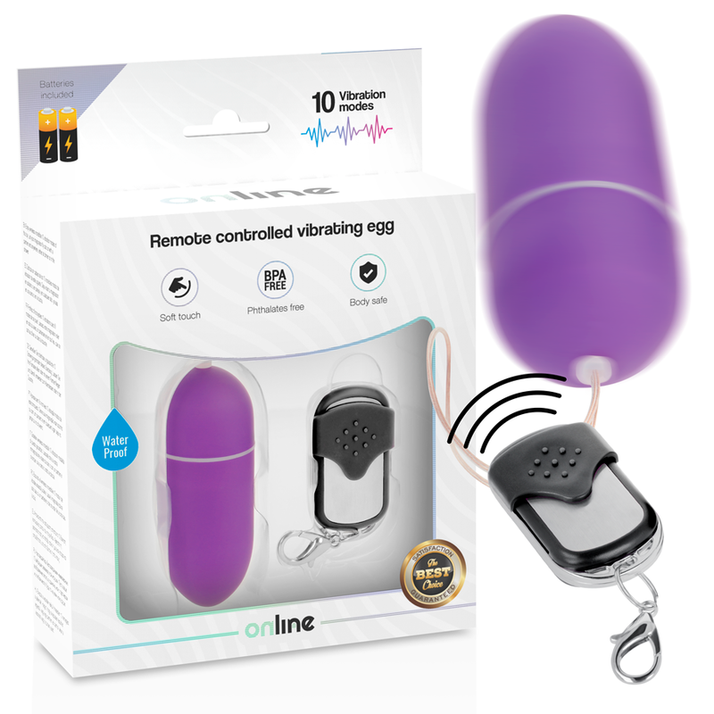 ONLINE - REMOTE CONTROL VIBRATING EGG L PURPLE - 4