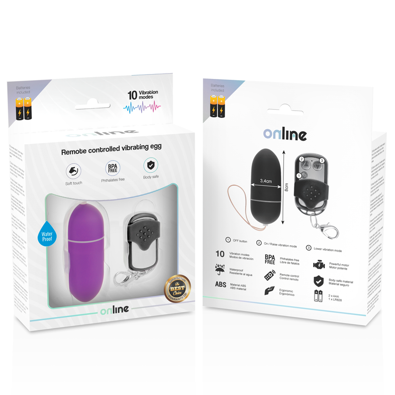 ONLINE - REMOTE CONTROL VIBRATING EGG L PURPLE - 5