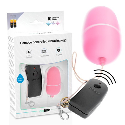 ONLINE - REMOTE CONTROLLED VIBRATING EGG PINK - 4