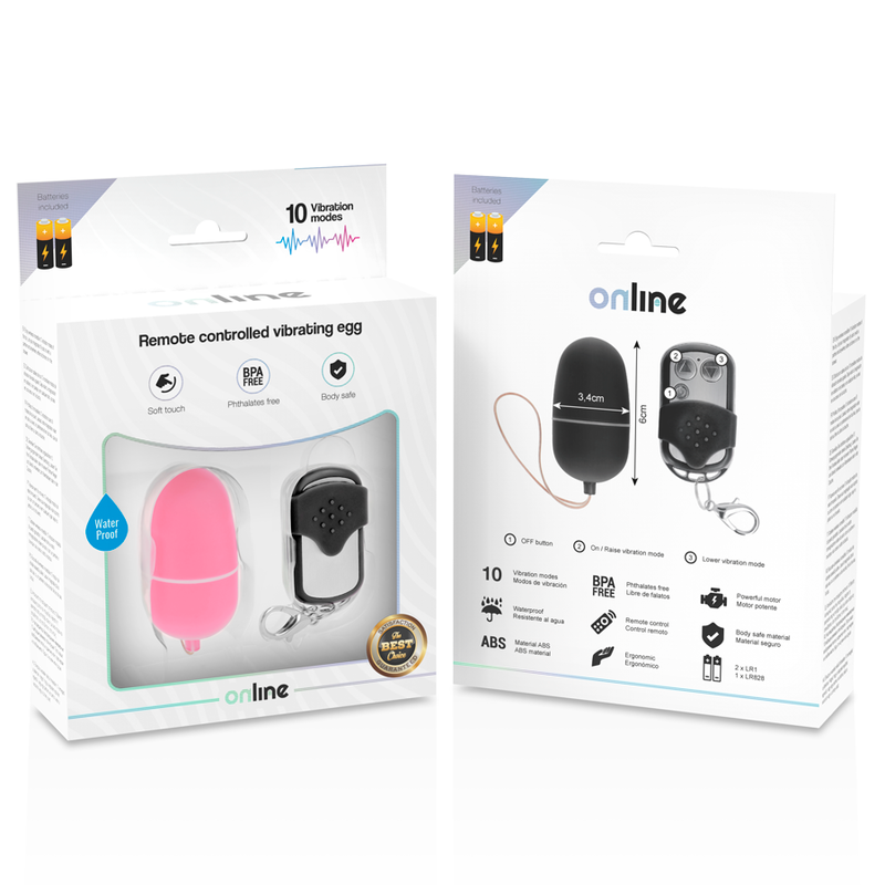 ONLINE - REMOTE CONTROL VIBRATING EGG M PINK - 2
