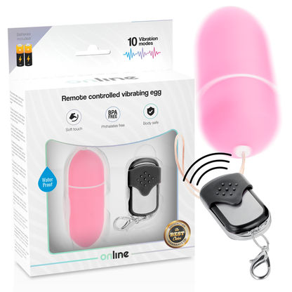 ONLINE - REMOTE CONTROL VIBRATING EGG L PINK - 2