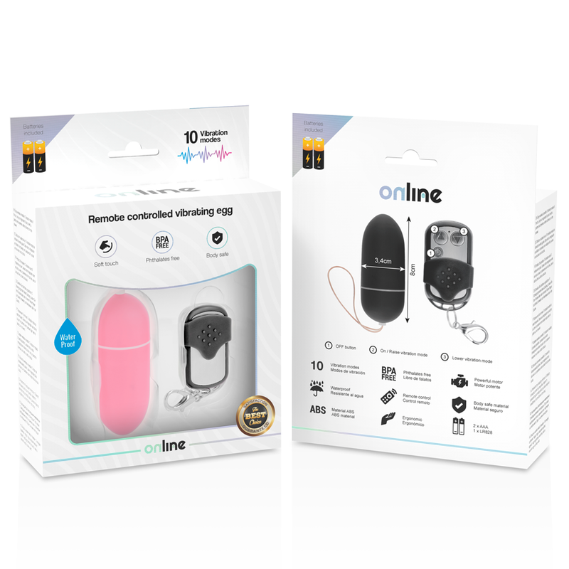 ONLINE - REMOTE CONTROL VIBRATING EGG L PINK - 5