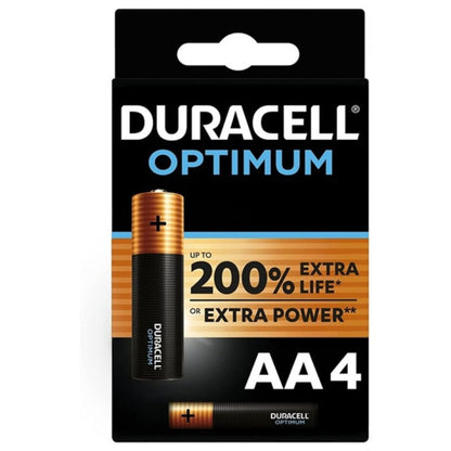 DURACELL - OPTIMUM 200 ALKALINE BATTERY AA LR6 4 UNIT - 2