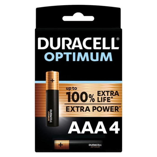 DURACELL - OPTIMUM 200 ALKALINE BATTERY AAA LR03 4 UNIT - 1