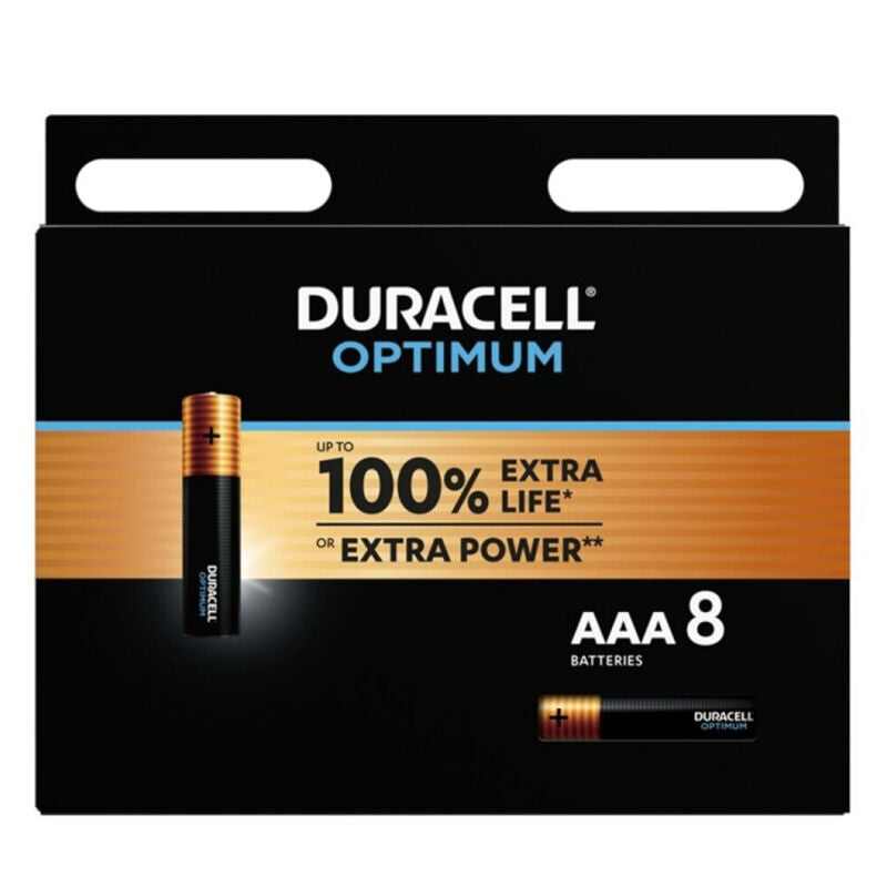 DURACELL - OPTIMUM ALKALINE BATTERY AAA LR03 8 UNIT - 1