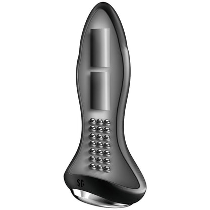 SATISFYER - ROTATOR PLUG 1+ VIBRATING PLUG APP BLACK - RED - 5