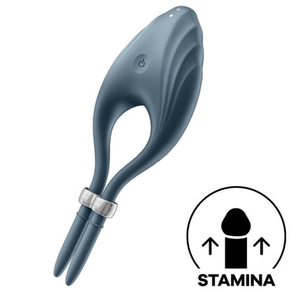 SATISFYER - DUELIST RING VIBRATOR GREY - GREY - 5
