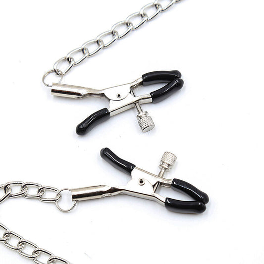 OHMAMA FETISH BLACK BALL GAG WITH NIPPLE CLAMPS - 1