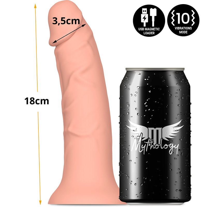 MYTHOLOGY - ASHER ORIGINAL DILDO S - VIBRATOR COMPATIBLE WITH WATCHME WIRELESS TECHNOLOGY - 7