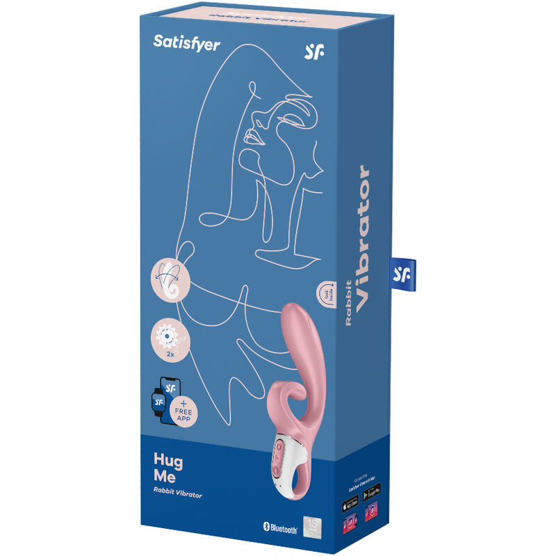 SATISFYER - HUG ME RABBIT VIBRATOR APP BLUE - 2