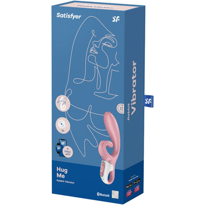 SATISFYER - HUG ME RABBIT VIBRATOR APP BLUE - 2
