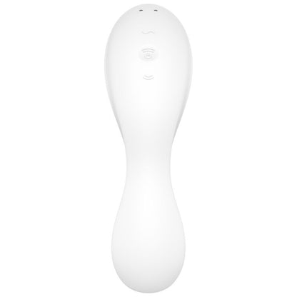 SATISFYER - CURVY TRINITY 5 AIR PULSE STIMULATOR & VIBRATOR APP BLUE - 1