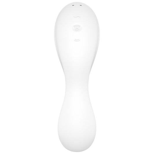 SATISFYER - CURVY TRINITY 5 AIR PULSE STIMULATOR & VIBRATOR APP BLUE - 1