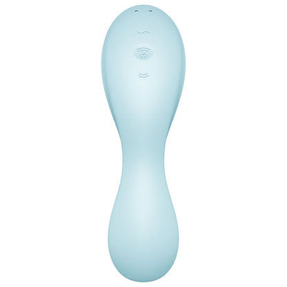 SATISFYER - CURVY TRINITY 5 AIR PULSE STIMULATOR & VIBRATOR APP BLUE - BLUE - 7