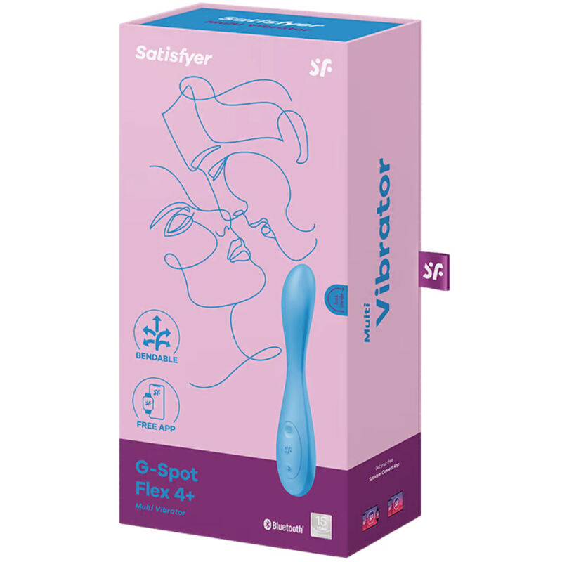 SATISFYER - G-SPOT FLEX 4+ BLUE MULTI VIBRATOR APP