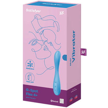 SATISFYER - G-SPOT FLEX 4+ BLUE MULTI VIBRATOR APP