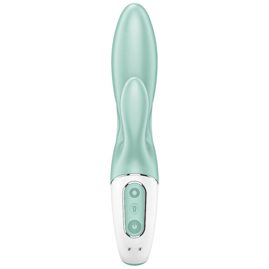 SATISFYER - AIR PUMP BUNNY 5+ INFLATABLE RABBIT VIBRATOR APP GREEN - 1