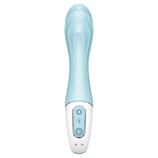 SATISFYER - AIR PUMP VIBRATOR 5+ INFLATABLE G-SPOT VIBRATOR APP BLUE - 1