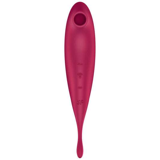 SATISFYER - TWIRLING PRO+ ESTIMULATEUR ET VIBRADEUR VERT