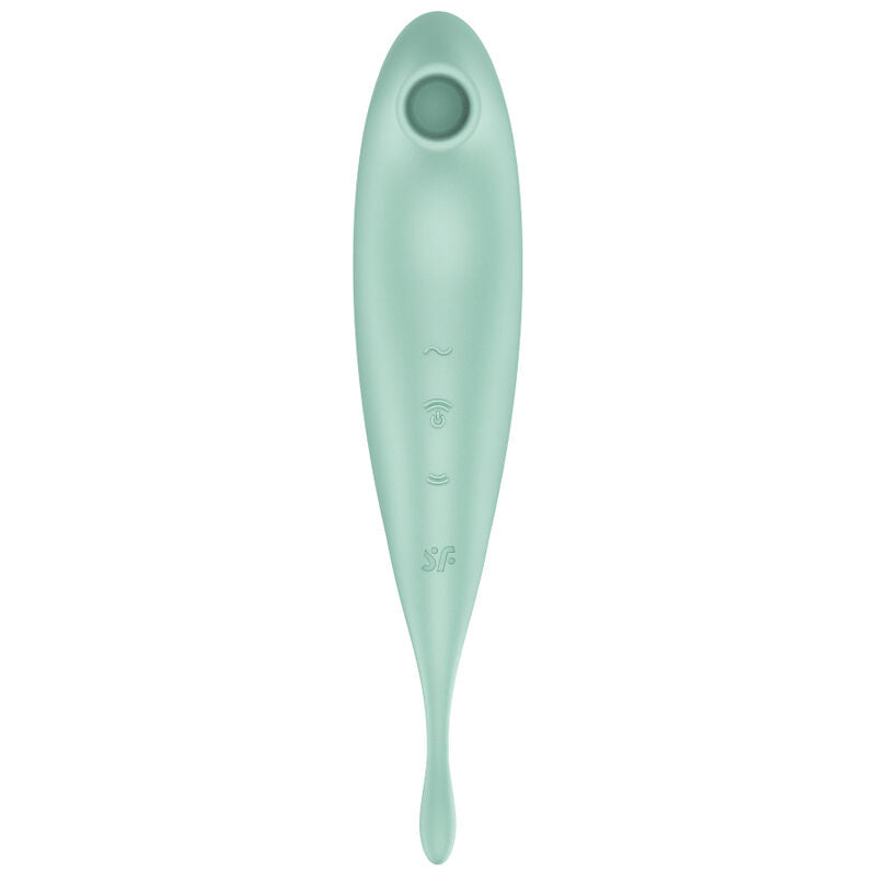 SATISFYER - TWIRLING PRO+ AIR PULSE STIMULATOR & VIBRATOR APP GREEN - RED - 4