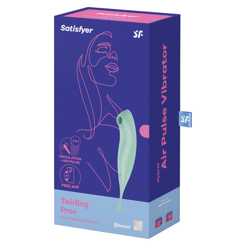 SATISFYER - TWIRLING PRO+ AIR PULSE STIMULATOR & VIBRATOR APP GREEN - GREEN - 6
