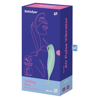 SATISFYER - TWIRLING PRO+ AIR PULSE STIMULATOR & VIBRATOR APP GREEN - GREEN - 6