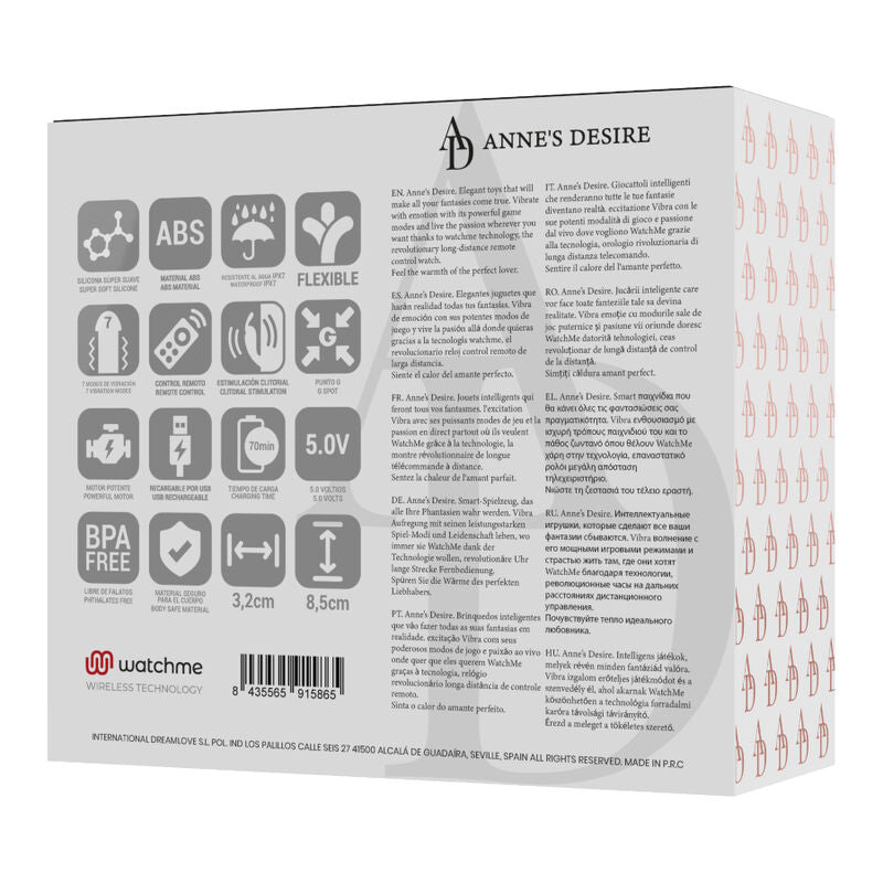 ANNE'S DESIRE - DUAL PLEASURE TECHNOLOG A WATCHME BLACK/GOLD