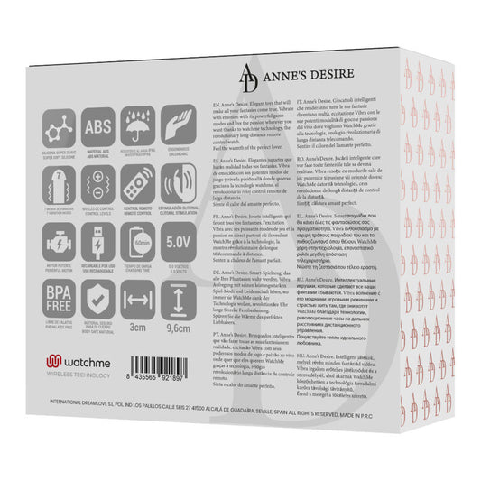 ANNE'S DESIRE - PANTY PLEASURE TECHNOLOG A WATCHME BLACK/GOLD