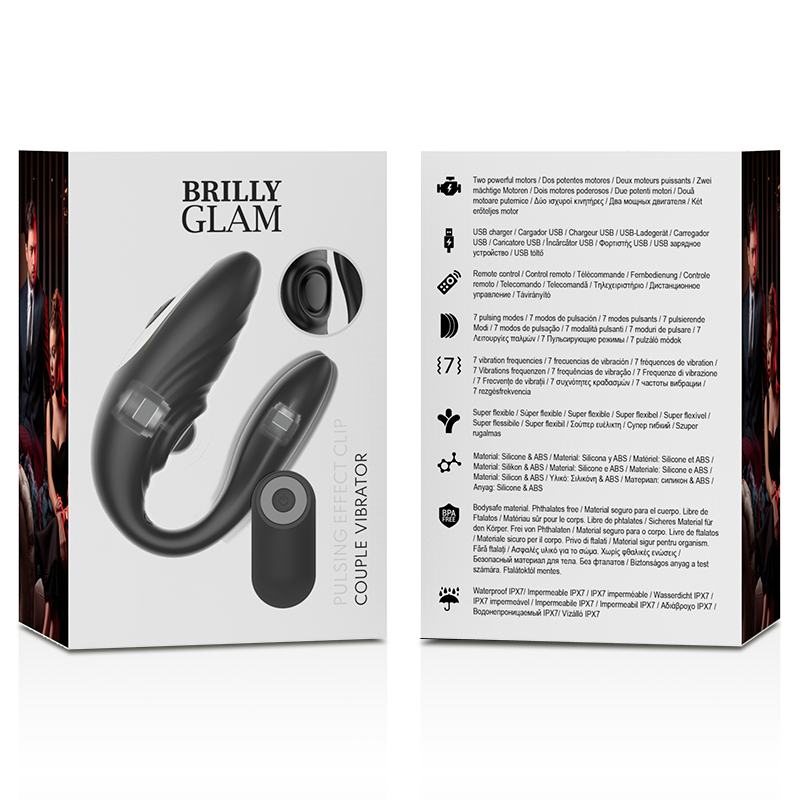 BRILLY GLAM - COUPLE PULSING & VIBRATING REMOTE CONTROL - 7