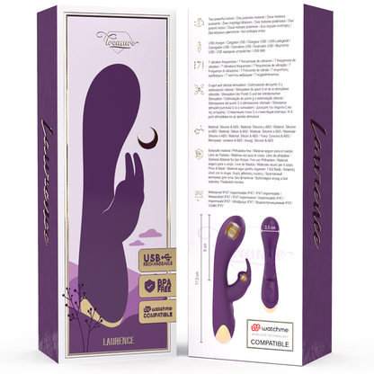 TREASURE - LAURENCE RABBIT VIBRATOR WATCHME WIRELESS TECHNOLOGY COMPATIBLE - 2