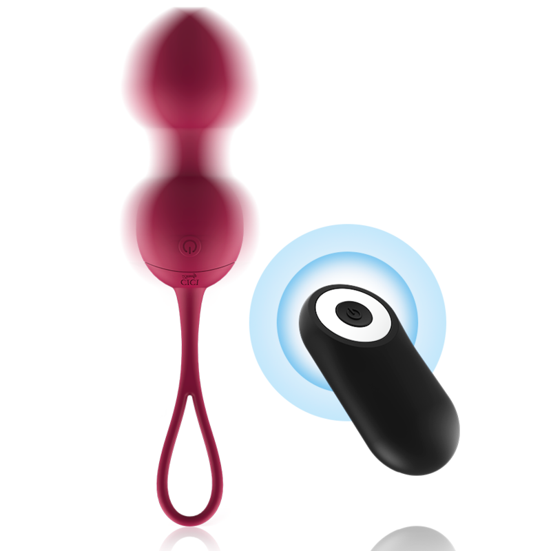 CICI BEAUTY - PREMIUM SILICONE 3 BEADS VIBRATING KEGEL REMOTE CONTROL