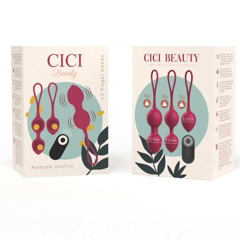 CICI BEAUTY - PREMIUM SILICONE 3 VIBRATING KEGEL BEADS REMOTE CONTROL - 2