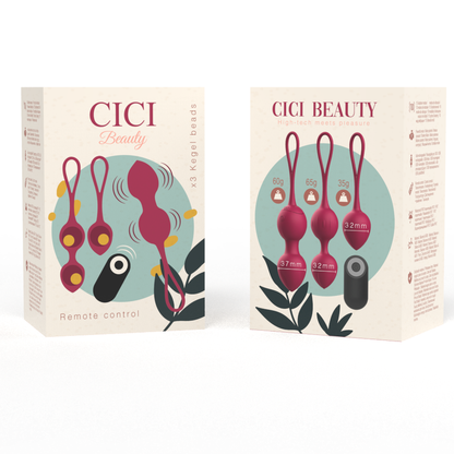 CICI BEAUTY - PREMIUM SILICONE 3 VIBRATING KEGEL BEADS REMOTE CONTROL - 2