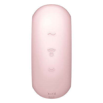 SATISFYER - PRO TO GO 3 DOUBLE AIR PULSE STIMULATOR & VIBRATOR BLUE - PINK - 9