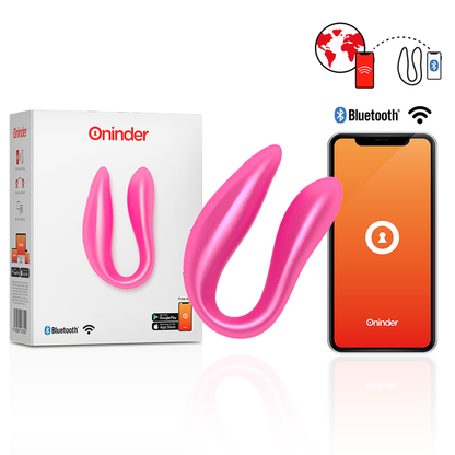 ONINDER - LISBOA PINK G-POINT & CLITORIS STIMULATOR - FREE PINK APP - PINK - 12