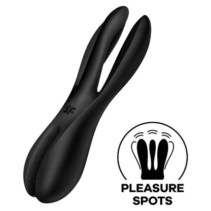 SATISFYER - THREESOME 2 VIBRATOR VIOLET - BLACK - 4