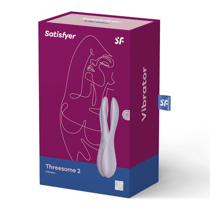 SATISFYER - THREESOME 2 VIBRATOR VIOLET - BLACK - 7