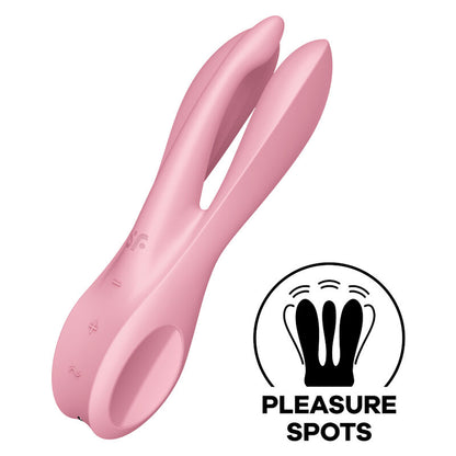 SATISFYER - THREESOME 1 VIBRATOR PINK - PINK - 10