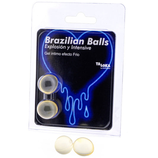 TALOKA - 2 BRAZILIAN BALLS COLD & VIBRATION EFFECT EXCITING GEL - 1