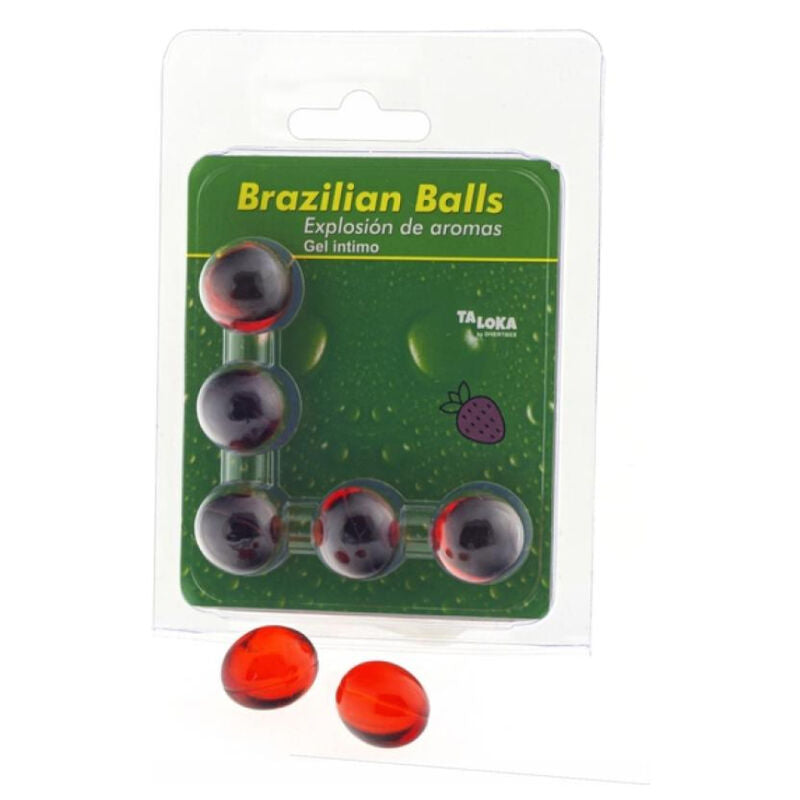 TALOKA - 5 BRAZILIAN BALLS STRAWBERRY INTIMATE GEL - 1