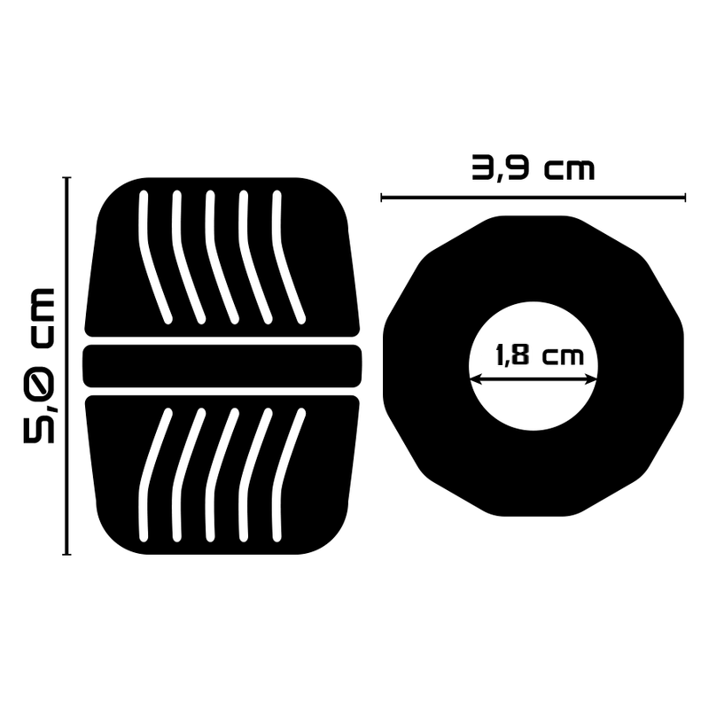 POWERING - SUPER FLEXIBLE AND RESISTANT PENIS RING 5 CM PR11 BLACK - 2