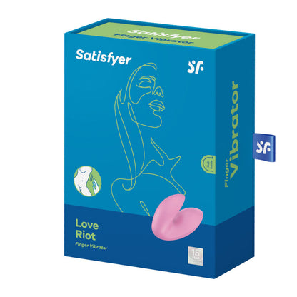 SATISFYER - LOVE RIOT FINGER VIBRATOR PINK - PINK - 8