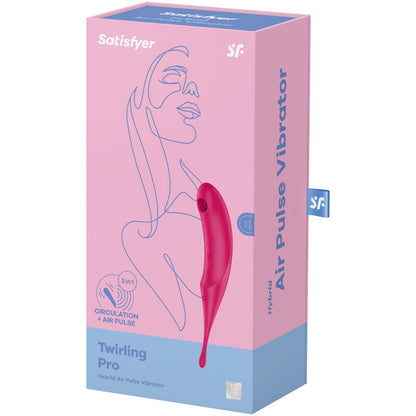 SATISFYER - TWIRLING PRO AIR PULSE STIMULATOR AND VIBRATOR BLUE