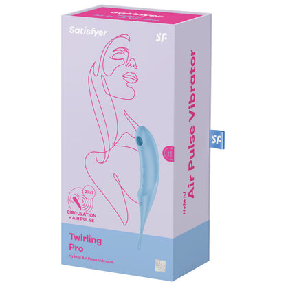 SATISFYER - TWIRLING PRO AIR PULSE STIMULATOR & VIBRATOR BLUE - RED - 5