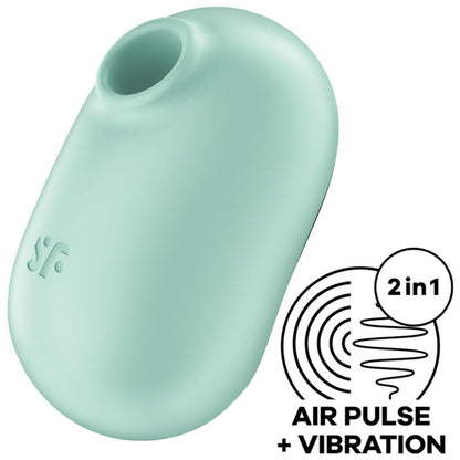 SATISFYER - PRO TO GO 2 DOUBLE AIR PULSE STIMULATOR & VIBRATOR GREEN - GREEN - 15