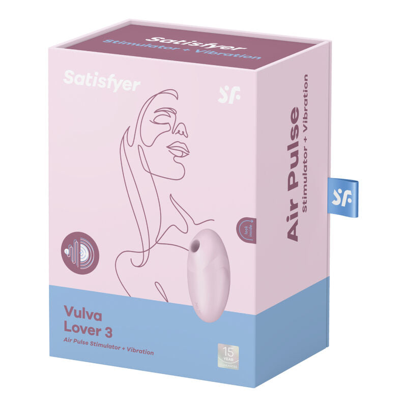SATISFYER - VULVA LOVER 3 AIR PULSE STIMULATOR & VIBRATOR PINK - PINK - 7