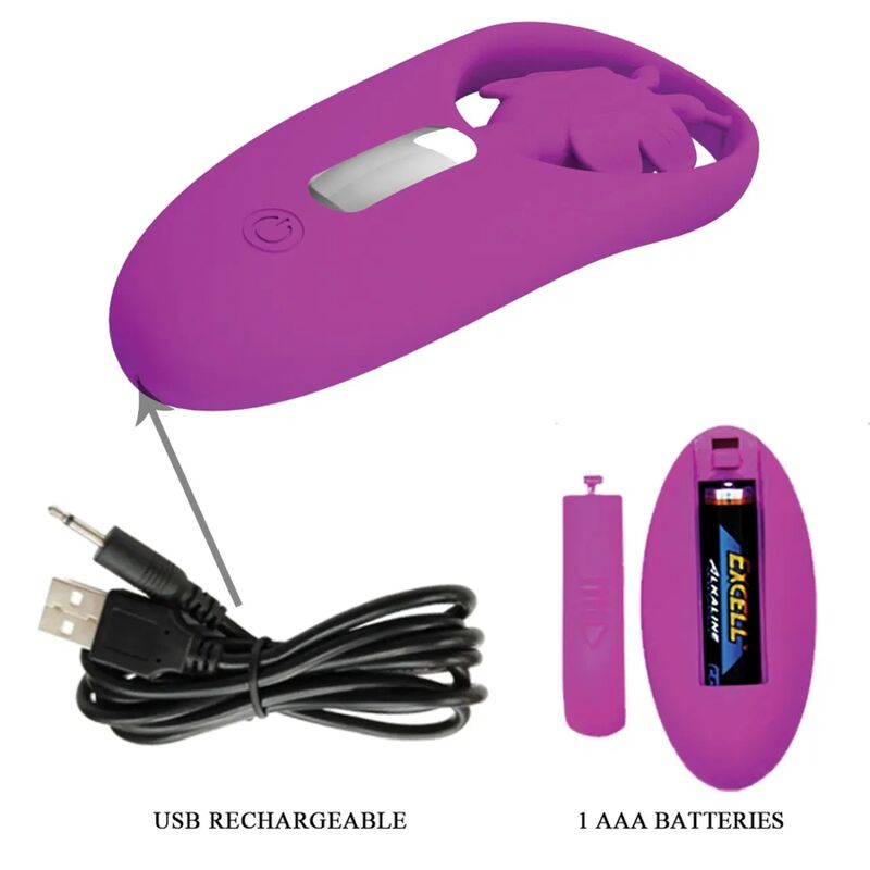 PRETTY LOVE - DANCING BUTTERFLY STIMULATOR FOR PANTIES WITH REMOTE CONTROL LILAC - 3