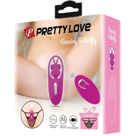 PRETTY LOVE - BUTTERFLY STIMULATOR FOR DANCING PANTIES WITH REMOTE CONTROL LILAC