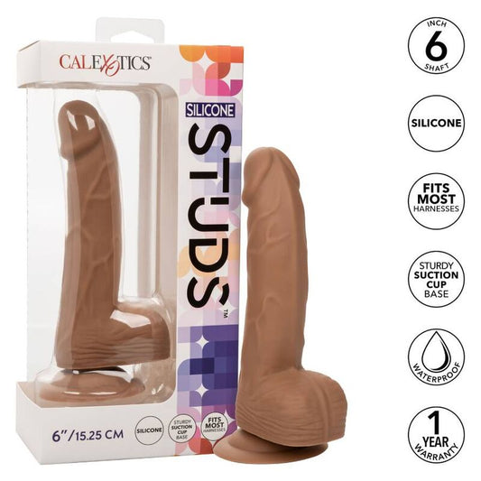 CALEXOTICS - SILICONE STUDS 15.24 CM BROWN - 1