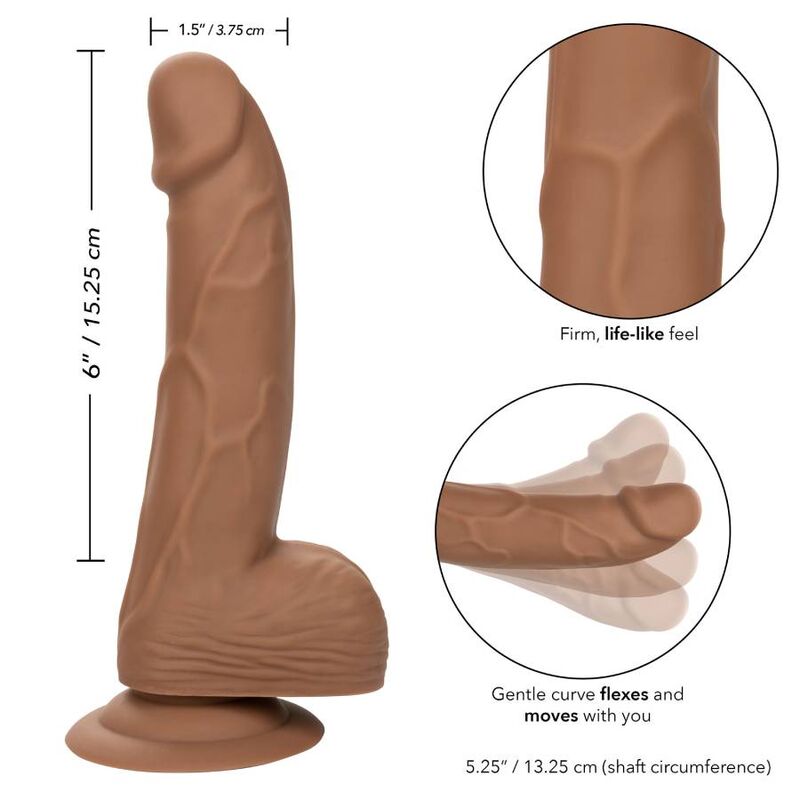 CALEXOTICS - 15.24 CM BROWN SILICONE STUDS